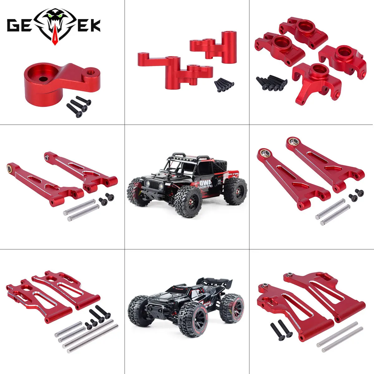 Robot Car Kit - Комплект алюминиевых деталей ЧПУ: рулевые кронштейны,