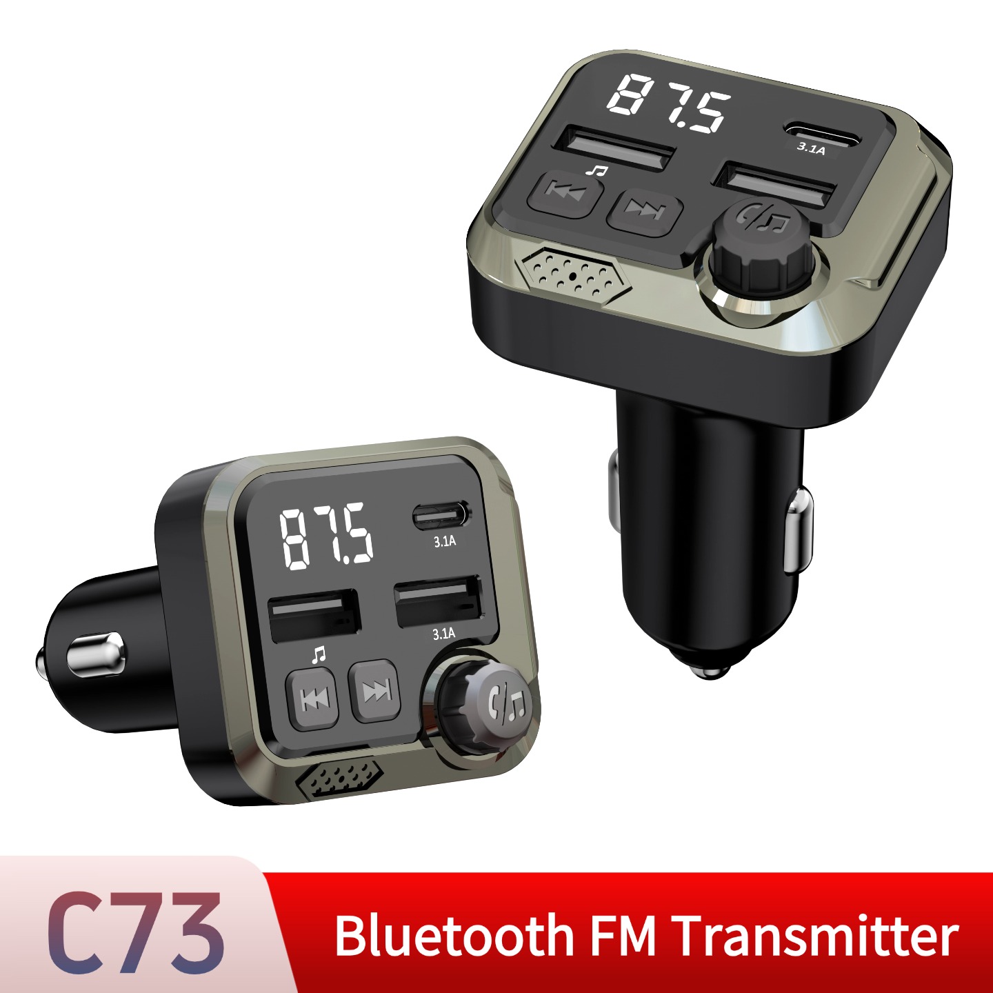 Robot Bluetooth Car - Автомобильный FM-передатчик Bluetooth, автомобильный комплект громкой