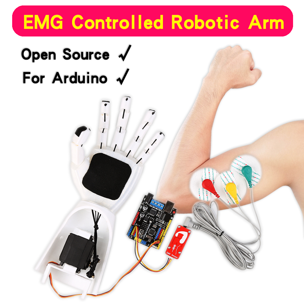 Датчик EMG, роботизированная р – обзор и цена Robot Arm Kit