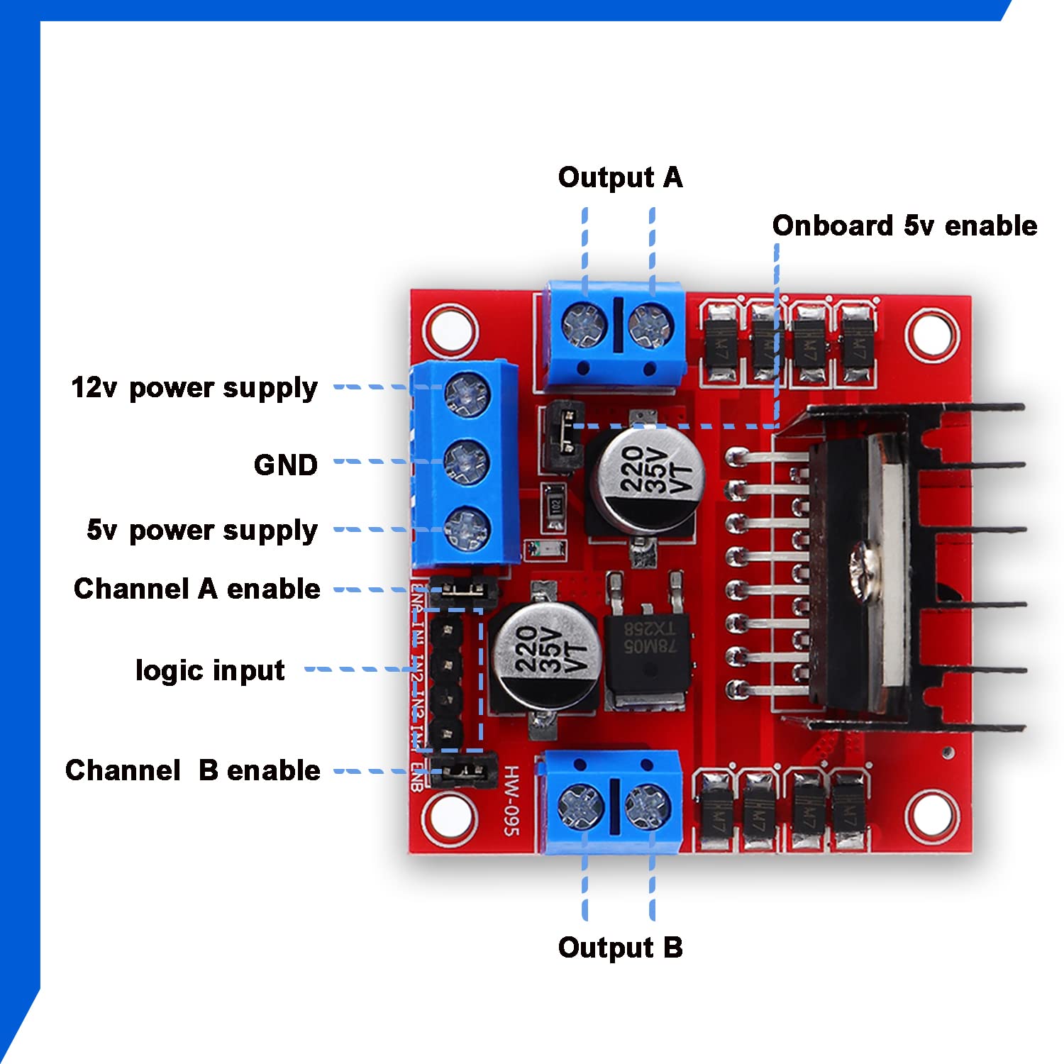 Плата контроллера привода двиг – обзор и цена Motor Driver L298N