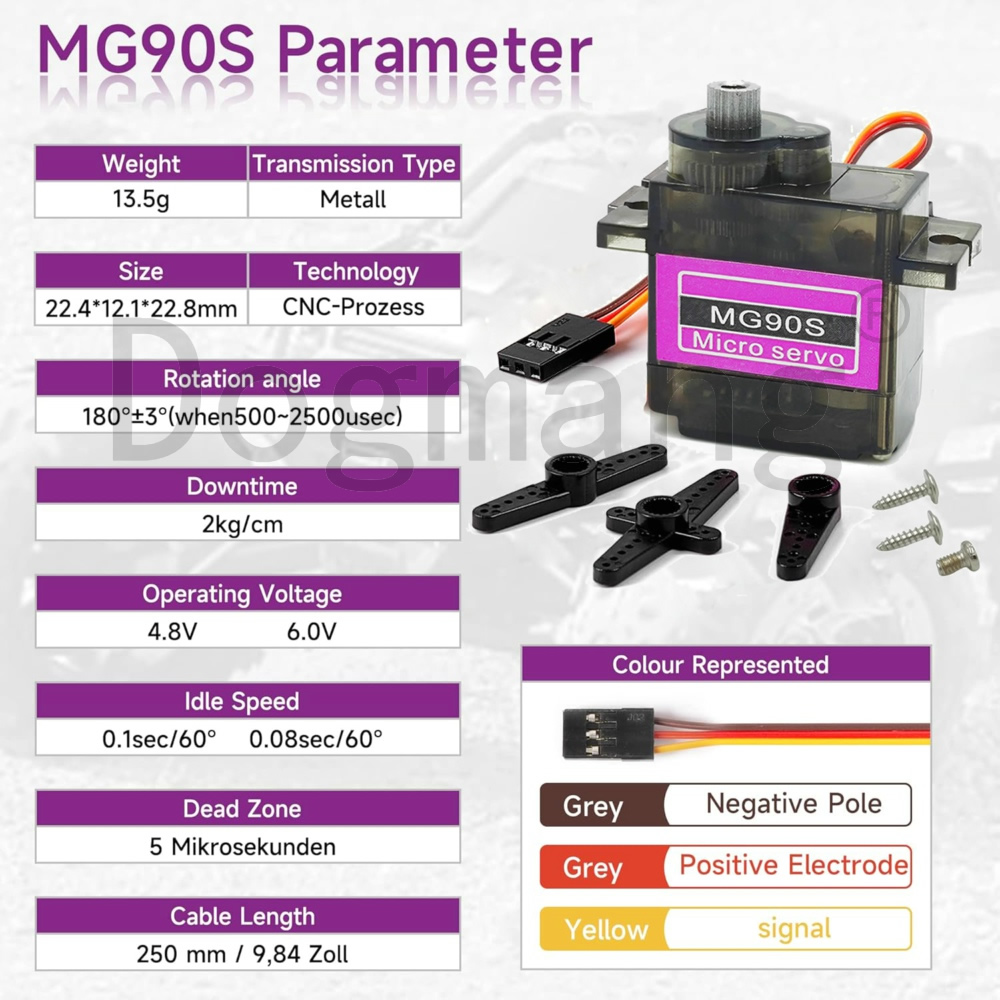 MG90S Сервопривод 1/2/4/10/20/ – обзор и цена Sg90 Servo