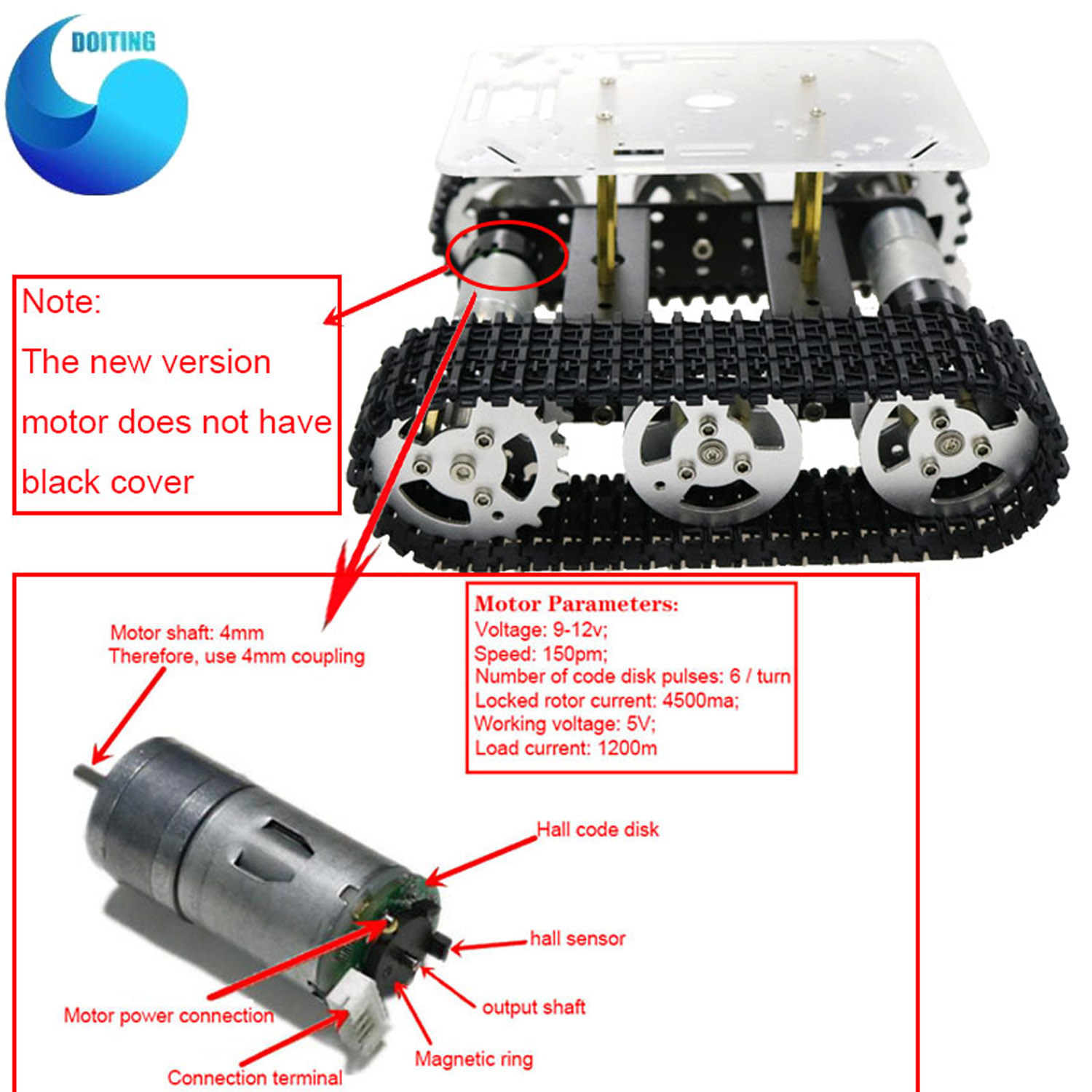RC металлический робот-цистерн – обзор и цена Tracked Robot Chassis