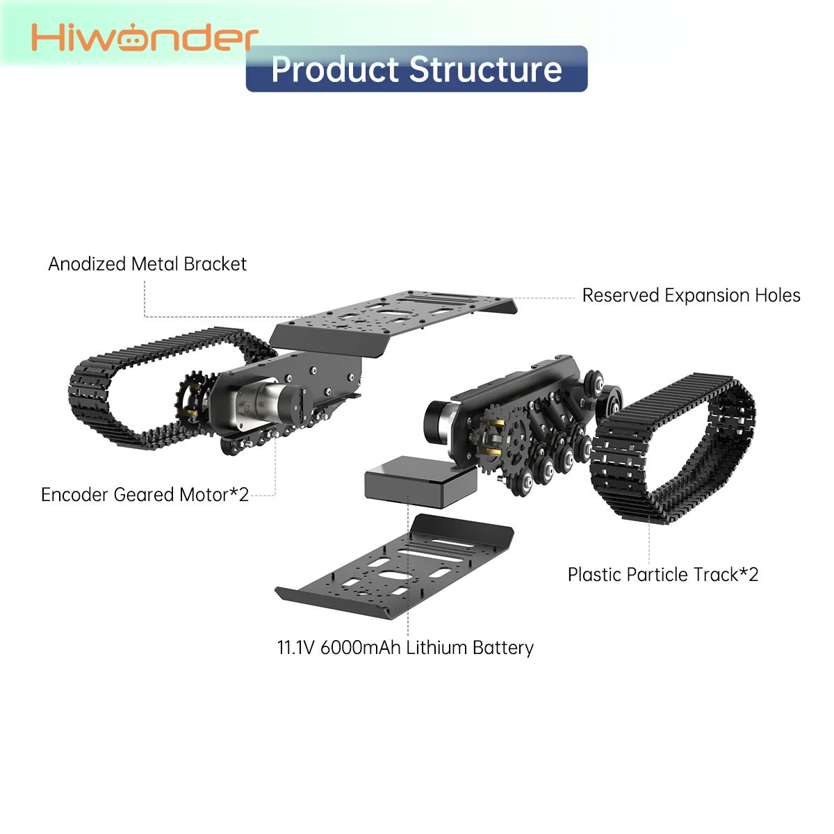 Гусеничное шасси робота-танка  – обзор и цена Tracked Robot Chassis